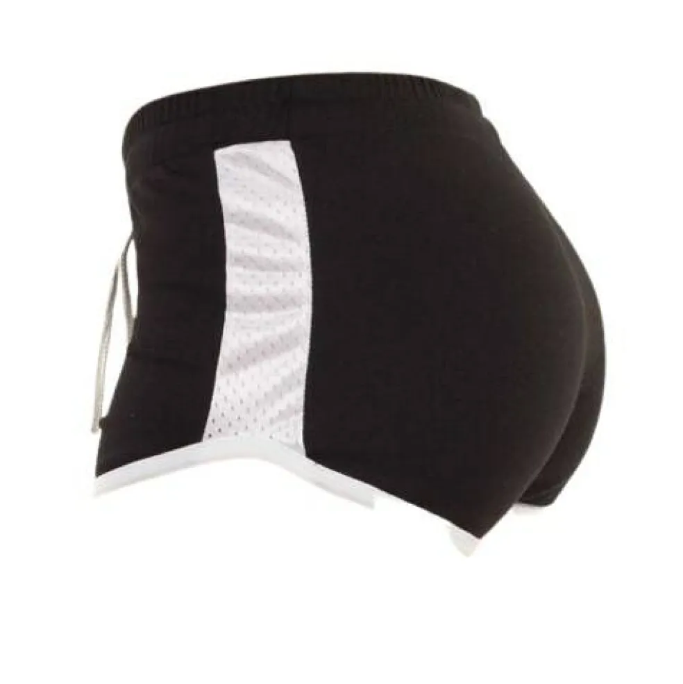 Women's Contrast Mesh Detail Shorts