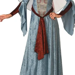 Women's Maid Marian Costume Velvet Gown Headpiece