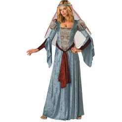 Women's Maid Marian Costume Velvet Gown Headpiece