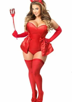 Women's 5 PC Devilicious Corset Costume