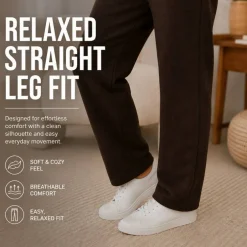 Women's Regular Fit Open Bottom Fleece Jogger Sweatpants (S-3XL)