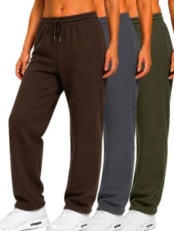 Women's Regular Fit Open Bottom Fleece Jogger Sweatpants (S-3XL)