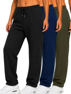Women's Regular Fit Open Bottom Fleece Jogger Sweatpants (S-3XL)