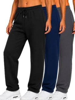 Women's Regular Fit Open Bottom Fleece Jogger Sweatpants (S-3XL)