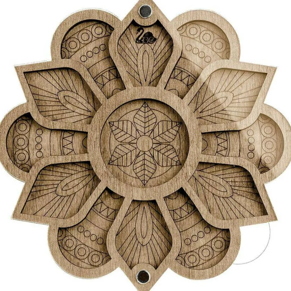 Wonderland Crafts 5.75" Mandala Bead Organizer with Transparent Cover