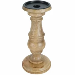 Wood Carved Pillar Candle Holder by Ashland®
