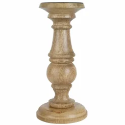 Wood Carved Pillar Candle Holder by Ashland®