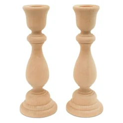Wooden Candlestick Holders Set Multiple Sizes Available, Unfinished | Woodpeckers