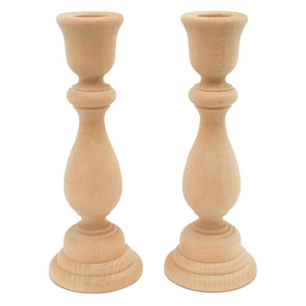Wooden Candlestick Holders Set Multiple Sizes Available, Unfinished | Woodpeckers