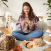 Wooden Yarn Bowl Holder Set(Natural)