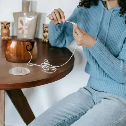 Wooden Yarn Bowl,Yarn Bowl with Lid, Knitting Yarn Bowl with Holes Storage,Yarn Holder Bowl for Crocheting and Knitting 7.2X4.2in,Crochet Bowls for Yarn,Knitting Bowl for Handmade Crocheting