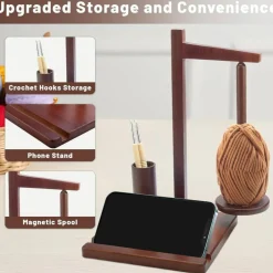 Wooden Yarn Holder for Crocheting