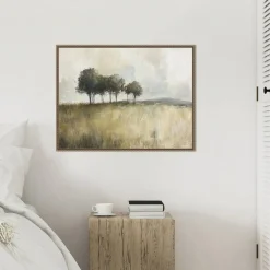 Woodland Trees by Mona Grace Framed Canvas Wall Art