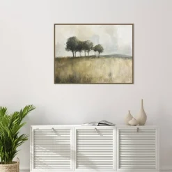 Woodland Trees by Mona Grace Framed Canvas Wall Art