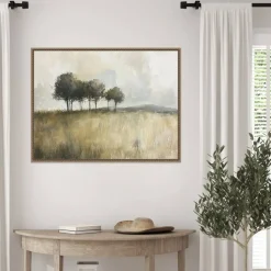 Woodland Trees by Mona Grace Framed Canvas Wall Art