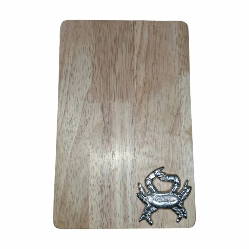 10" Wood & Metal Crab Cutting Board by Ashland®