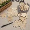 Wood Puzzle Pieces Wedding Guest Book Alternative Keepsake Set