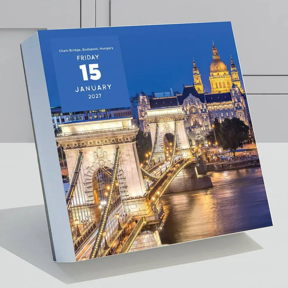 2027 World Travel Daily Desktop Calendar