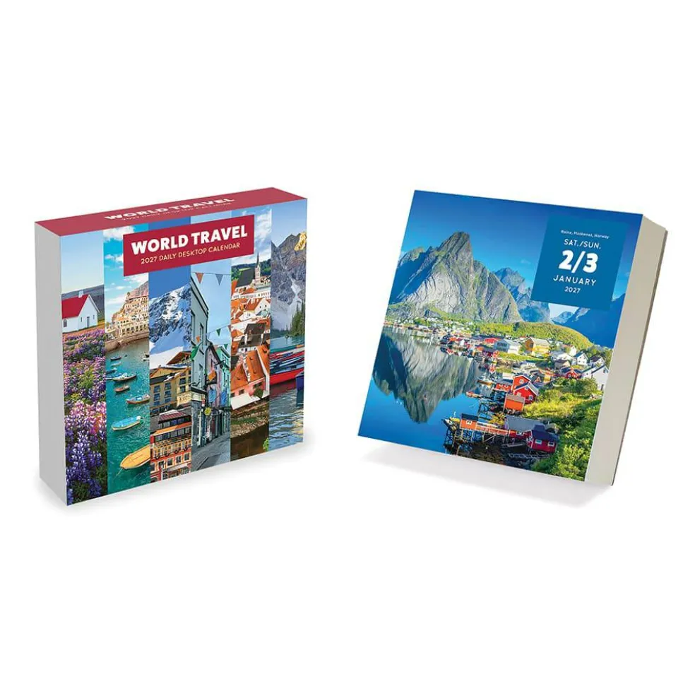 2027 World Travel Daily Desktop Calendar