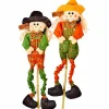 Worth Imports 48" Fall Harvest Squiggly Leg Scarecrow Stake with Welcome Sign Set