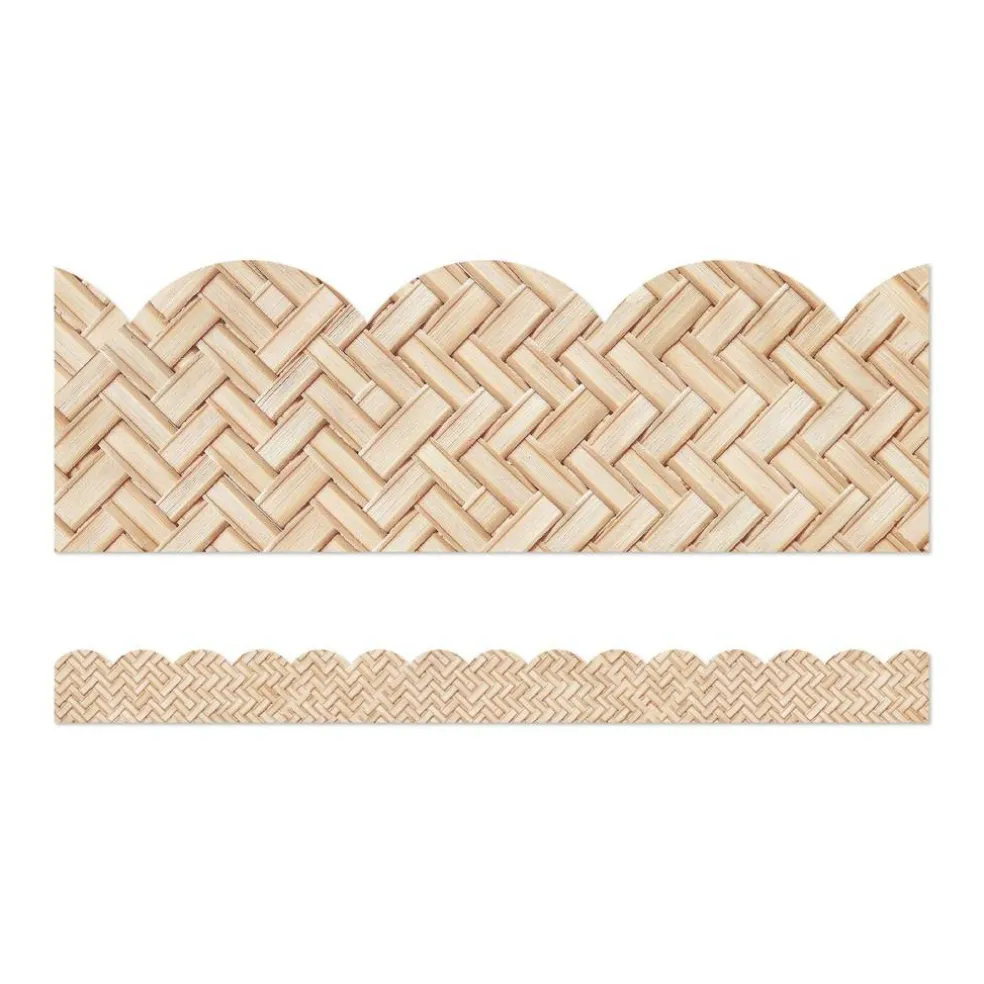 Woven Bamboo Scalloped Border True To You