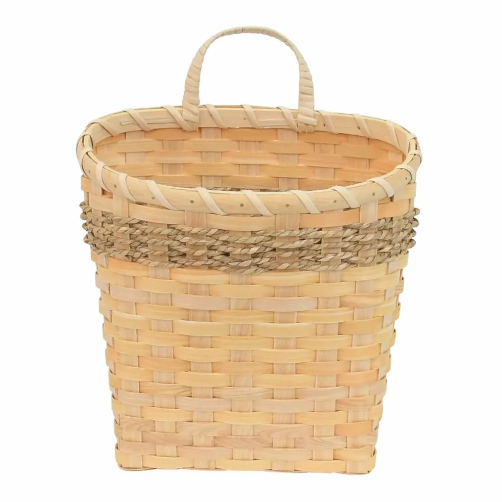 Woven Hanging Wall Basket with Twisted Seagrass Accent by Ashland®