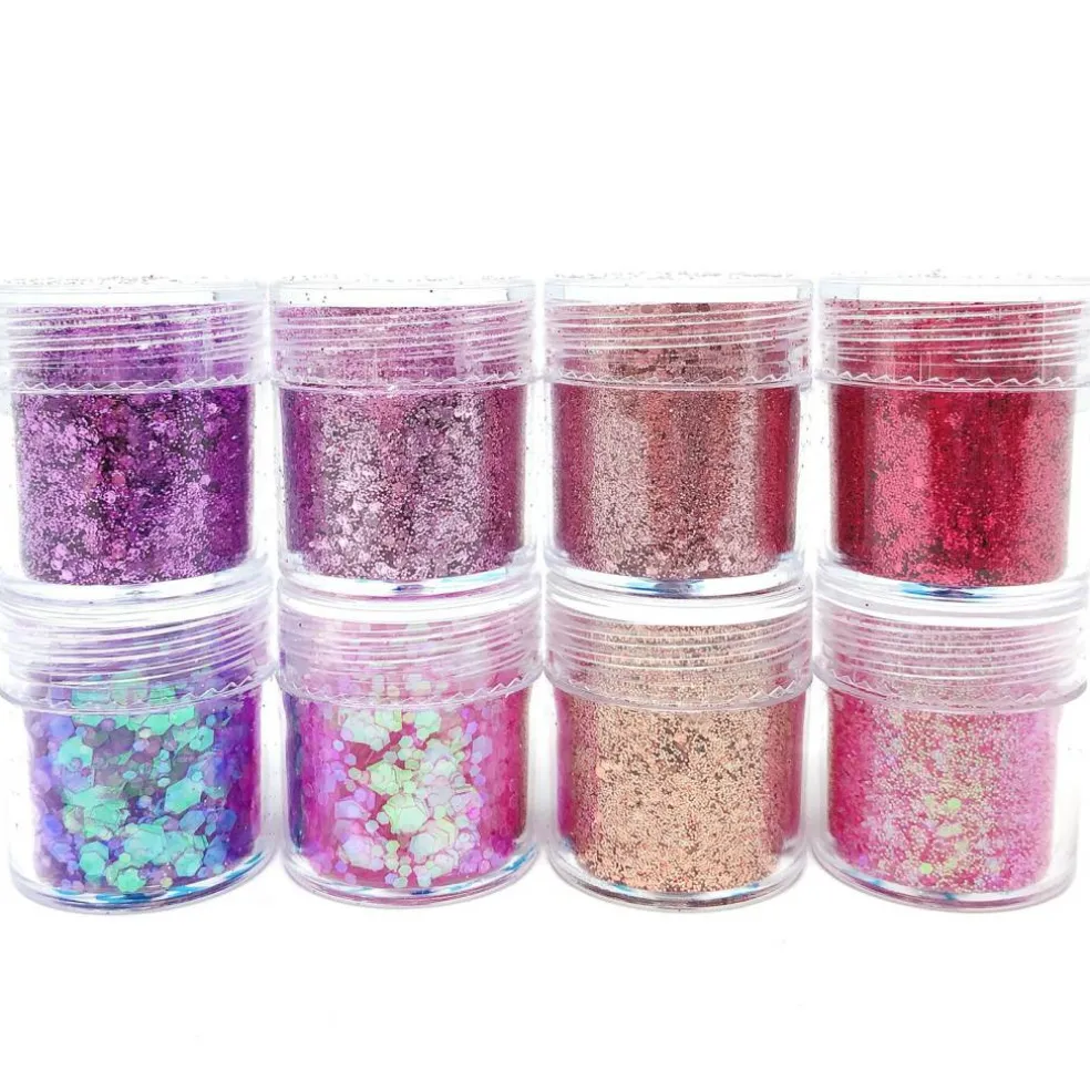 Wrapables Chunky Glitter for Hair Face Makeup Nail Art Decoration (8 Colors)