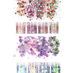 Wrapables Chunky Glitter for Hair Face Makeup Nail Art Decoration (8 Colors)