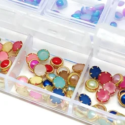 Wrapables Dazzling Nail Art Rhinestones Nail Manicure with Plastic Case