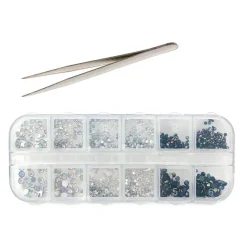 Wrapables Dazzling Nail Art Rhinestones Nail Manicure with Plastic Case