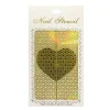 Wrapables Gold Nail Art Guide Large Nail Stencil Sheet - Argyle