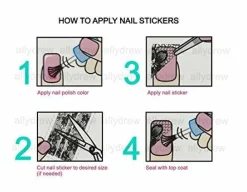 Wrapables Halloween Nail Stickers Nail Art Set Ghost Stickers Bat Nail Art (24 Sheets)