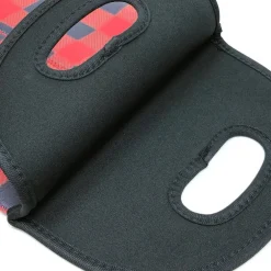 Wrapables Insulated Neoprene Wine Tote, Two Bottle / Red Checkers