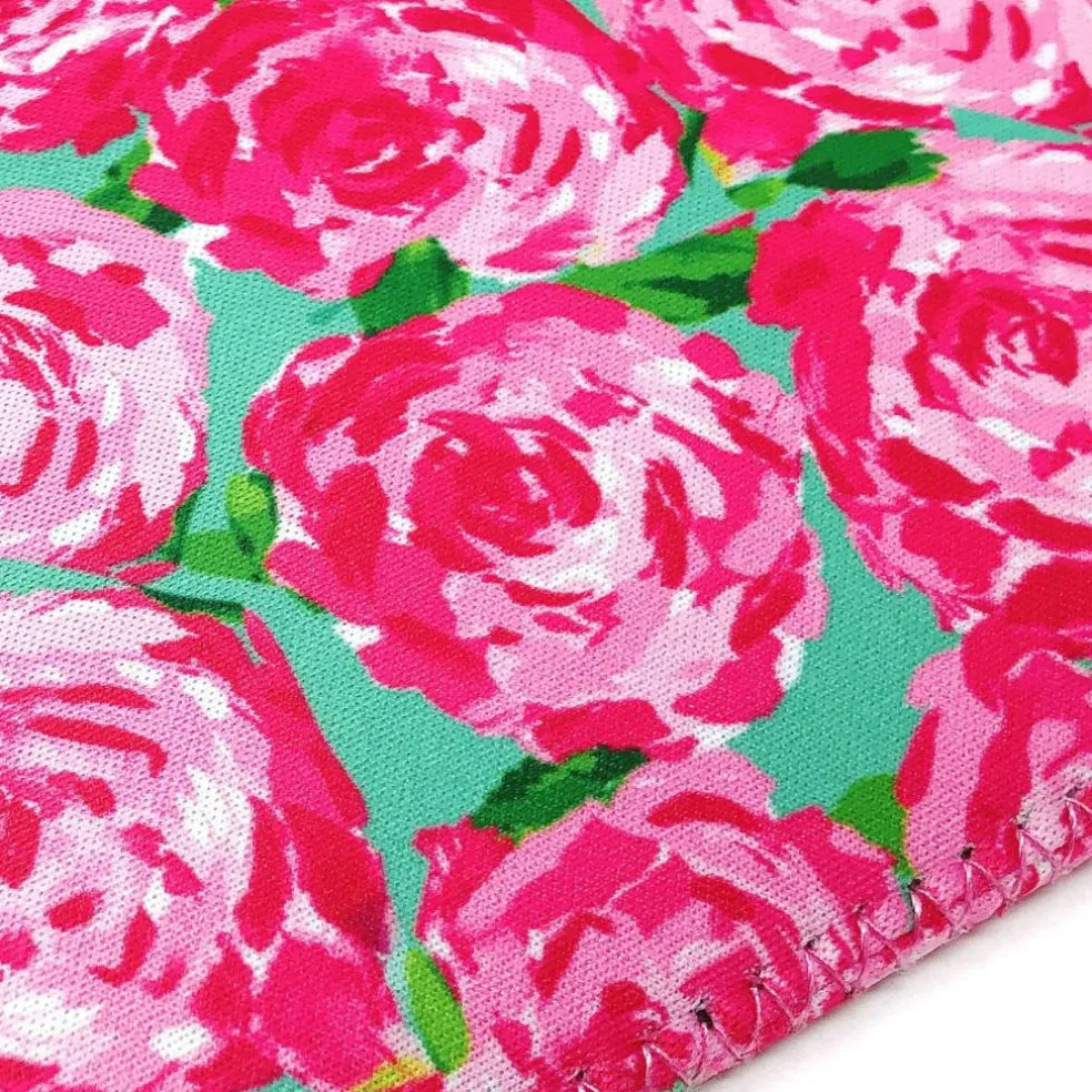 Wrapables Insulated Neoprene Wine Tote, One Bottle / Pink Roses