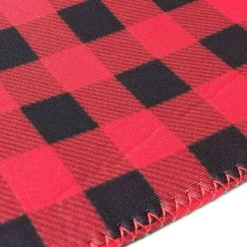 Wrapables Insulated Neoprene Wine Tote, One Bottle / Red Plaid