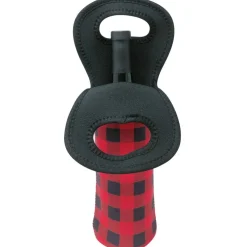 Wrapables Insulated Neoprene Wine Tote, One Bottle / Red Plaid