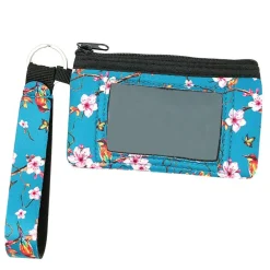 Wrapables Neoprene Mini Wristlet Wallet / Credit Card ID Holder with Lanyard