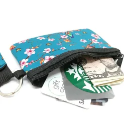 Wrapables Neoprene Mini Wristlet Wallet / Credit Card ID Holder with Lanyard