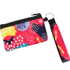 Wrapables Neoprene Mini Wristlet Wallet / Credit Card ID Holder with Lanyard