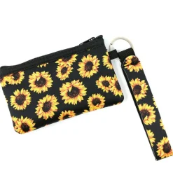 Wrapables Neoprene Mini Wristlet Wallet / Credit Card ID Holder with Lanyard