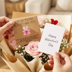 Wrapables Pocket Hug Tokens, Emotional Support and Inspirational Gift with Positive Words Card (Set of 8)