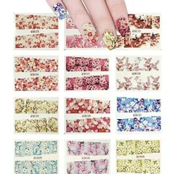 Wrapables 12 Sheets Blossoms Flower Water Slide Nail Art