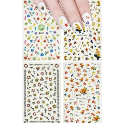 Wrapables 4 Sheets Nail Stickers Nail Art Set