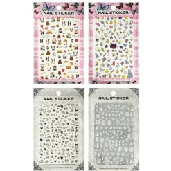 Wrapables 4 Sheets Nail Stickers Nail Art Set