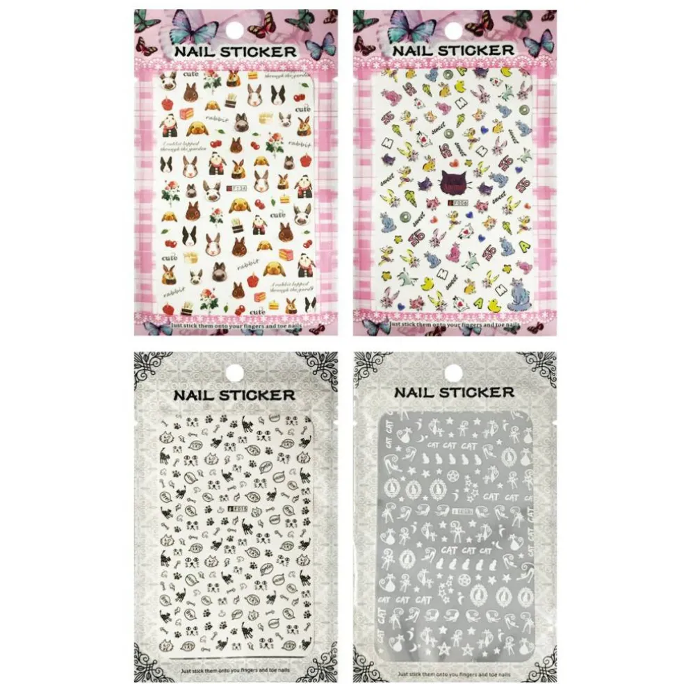 Wrapables 4 Sheets Nail Stickers Nail Art Set