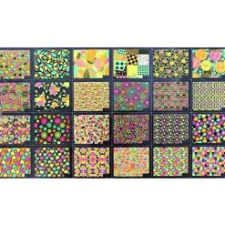 Wrapables 24 Sheets Neon Party Nail Sticker Sheets Nail Art Sheets