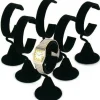 6 Wrist Watch Black Velvet Jewelry Showcase Display