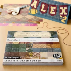 12" x 12" Academia Paper Pad by Recollections™, 180 Sheets