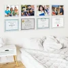 8.5x11 Acrylic Wall Mount Picture Frame Self Adhesive, No Drill Floating Frameless Clear Photo Frame for Artwork or A4 Letter Size Document Display-Full Frame is 10x13
