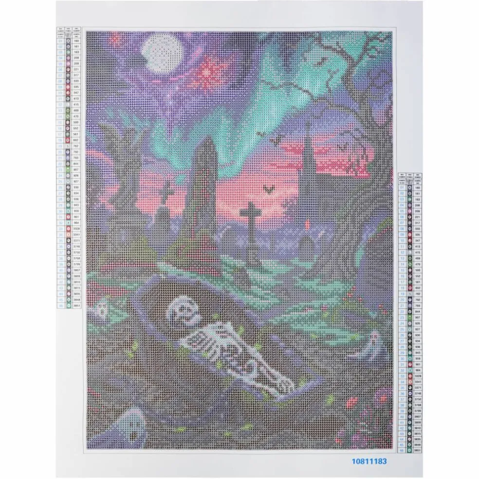 16" x 20" Aurora Borealis Graveyard Diamond Art Kit by Make Market®